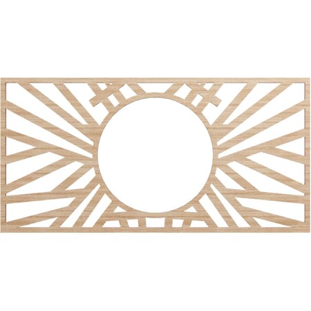 Ekena Millwork Hoover Wood Fretwork Pierced Ceiling Medallion, Alder, 20"W x 10"H x 7 3/8"ID x 3/8"T CMWP20X10X0375HOAL